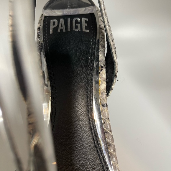 Anthropologie Paige Snake Embossed Goat Leather Women’s Size 6. Cream, Gray, Blk - Picture 8 of 15